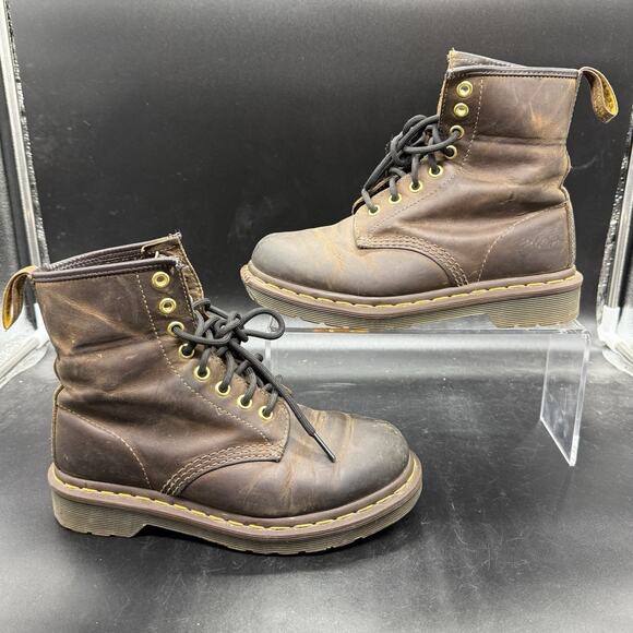 Dr Martens Crazy Horse Boots Mens Size 4 Distressed Leather 1460 Doc Martens - Picture 2 of 8